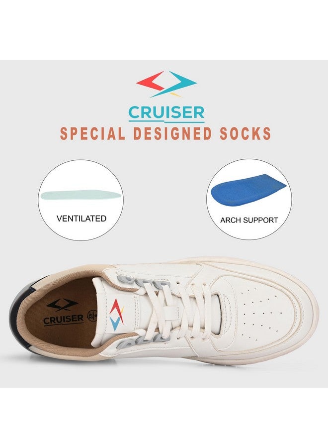 Cruiser Men's Augustus White-Grey Sneakers_8 UK (2505-1) - Image 4