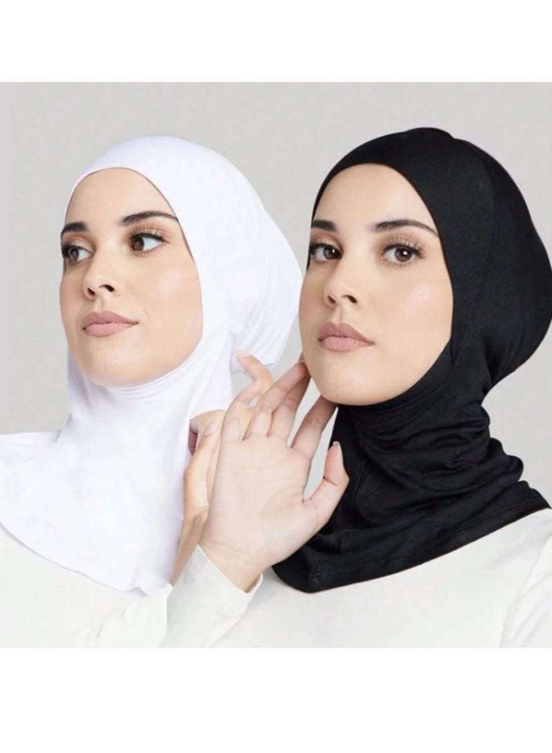 Cotton Hijab Head Scarf Classic Long Scarf Turban Cap for Girls Amira Muslimah - Image 3