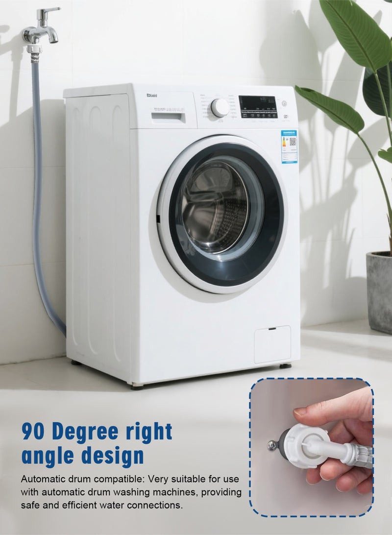 HomarKet Premium Quality Extra Long Universal Washing Machine/Dishwasher Inlet Fill Hose 2.5 Metre,Adapter For Fully Automatic Washing Machine,Reliable Dishwasher Explosion-proof Extension Tube with 1pcs Reducer Bush and 2pcs Tape - Image 5