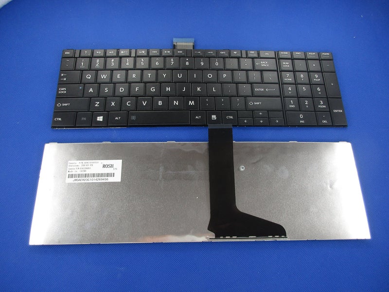 SUNMALL بديل لوحة مفاتيح SUNMALL متوافق مع توشيبا ساتلايت C850 C855 C855D L850 L855 L855D L875D P850 P875 P855 أسود تخطيط الولايات المتحدة - Image 3