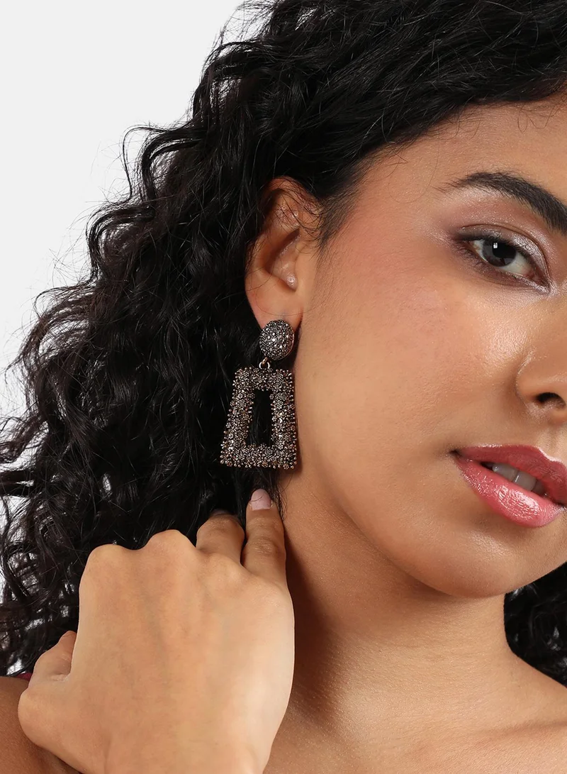 سوهي أقراط متدلية هندسية عتيقة - ذهبي