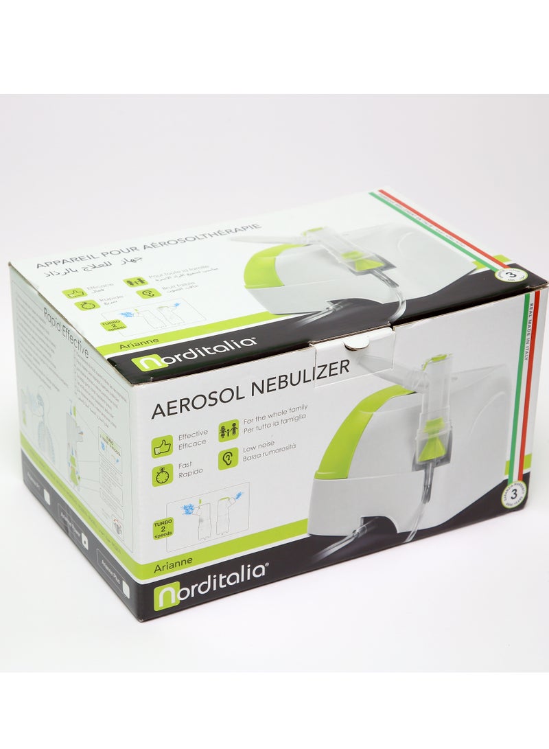 NORDITALIA Arianne Nebulizer with accessories includes for coughs and cold.