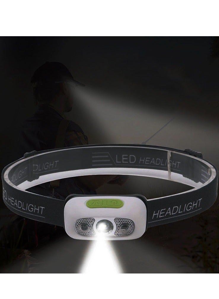 Mini LED Headlamp Headlight With USB charging Rechargeable Camping Flashlight Head Light Torch Lamp - Image 1