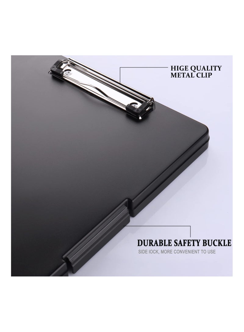 SYOSI حافظة ملفات A4 مع مشبك، حافظة تخزين مع مشبك منخفض، حافظة تخزين بفتحة جانبية، حافظة مائية للممرضات، حافظة A4 مع تخزين لوازم المكتب - Image 5