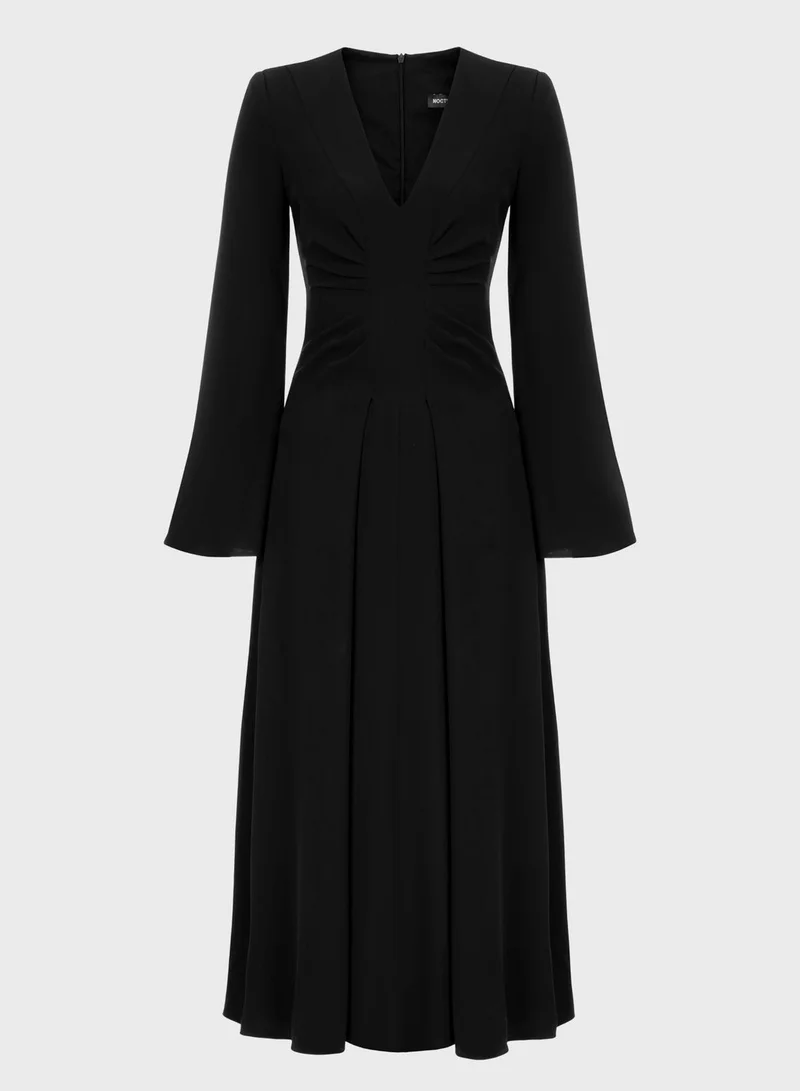 Nocturne V-Neck Ruched Waist Dress