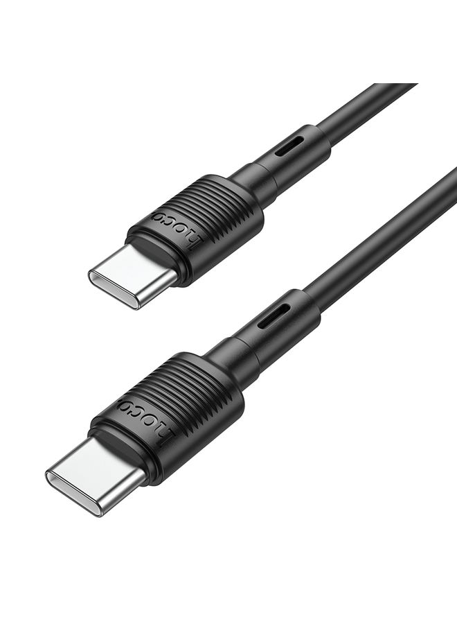 hoco X83 60W USB-C / Type-C to USB-C / Type-C Victory Charging Data Cable，Length：1m(Black) - Image 3