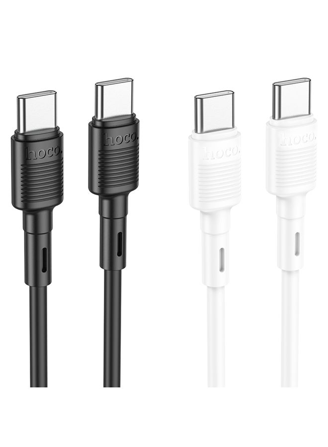 hoco X83 60W USB-C / Type-C to USB-C / Type-C Victory Charging Data Cable，Length：1m(Black) - Image 2