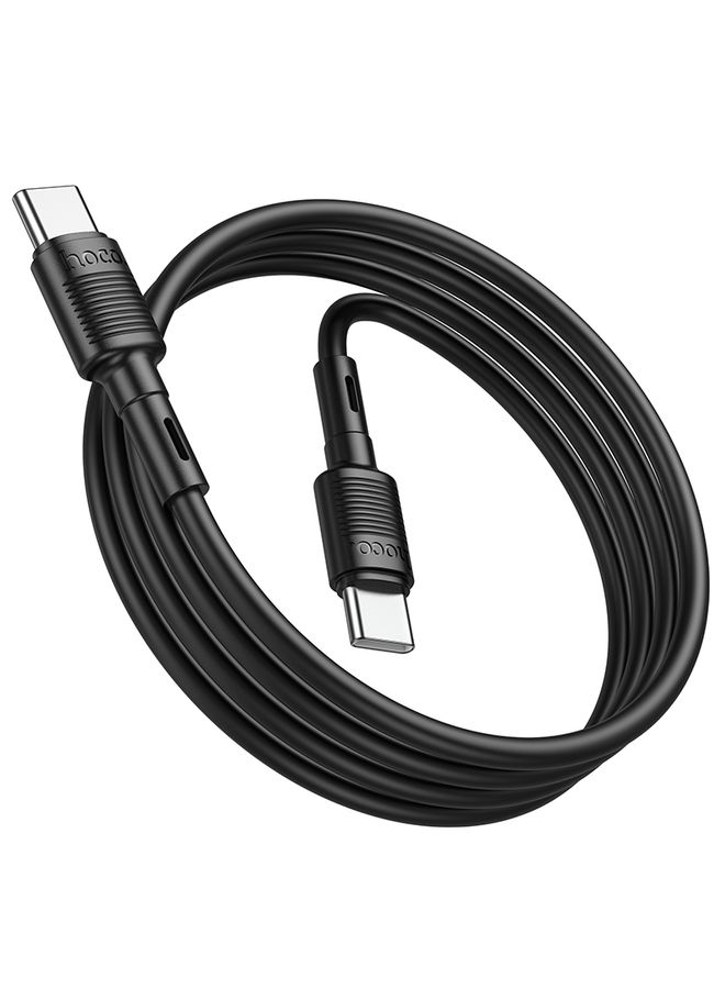 hoco X83 60W USB-C / Type-C to USB-C / Type-C Victory Charging Data Cable，Length：1m(Black) - Image 4
