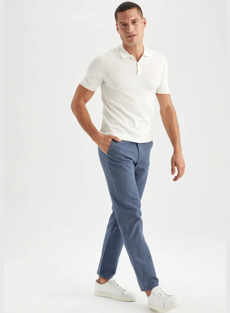 DeFacto Man Slim Fit Polo Neck Short Sleeve Tricot Polo T-Shirt