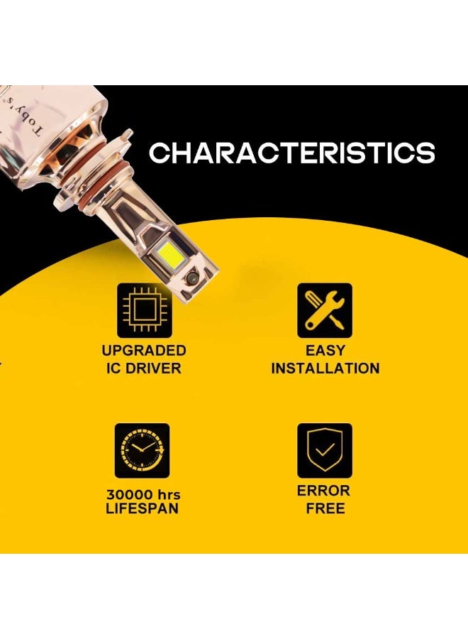 توبيز مصباح أمامي LED للسيارة من Tobys LX 150 قطعتين أصليتين بقوة 150 واط/القطعة وقوة 15000 لومن مع درجة حرارة لون 6500 كلفن - H7 - Image 3