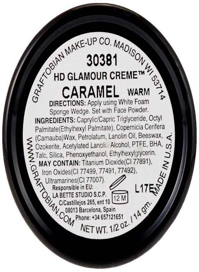 Graftobian HD Glamour Crème Foundation 1/2oz (Caramel (W)) - Image 3