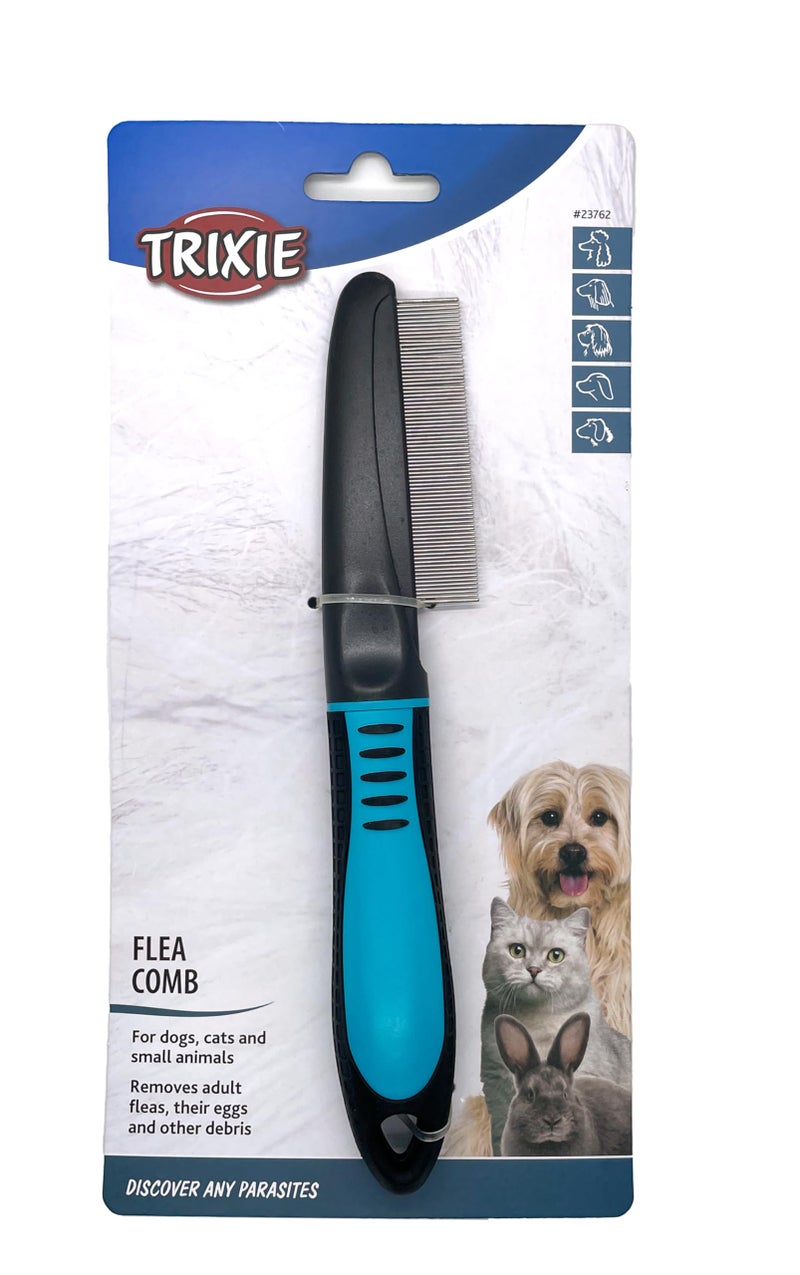 TRIXIE Pet Grooming Flea Comb, For Cats, Dogs, and Small Animals, Removes Fleas, Flea Eggs and Other Debris, 8" (21cm) - Image 2