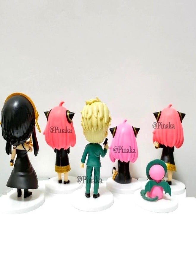 PINAKA SPY × Family Set of 6 Action Figures Anya Forger Figure PVC Anime Figuine Toy Twilight Yor Forger Doll Model Weeb Manga Collectible - Image 4