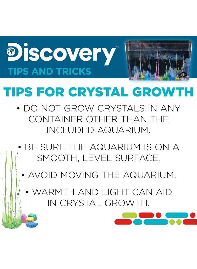 Discovery حوض أسماك كريستال للأطفال، يتضمن صخور سحرية متنامية، حوض أسماك وملصق إضافي، مجموعة زراعة كريستال يدوية الصنع، مجموعة علوم الصخور، هدية جذعية رائعة، مجموعة علوم للبنات والأولاد من سن 12 عامًا فما فوق - Image 5