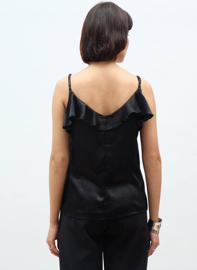 SALT ATTIRE Ruffles Satin Top - Image 2