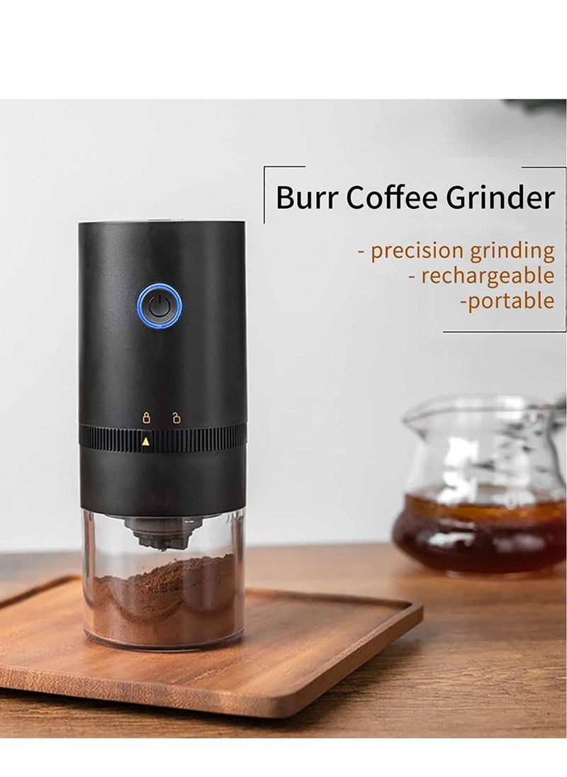 Generic - USB Rechargeable Portable Electric Burr Coffee Grinder, 4 Cups Small Automatic Conical Burr with Multi Grind Setting for Espresso Drip Pour Over French Press - Image 1