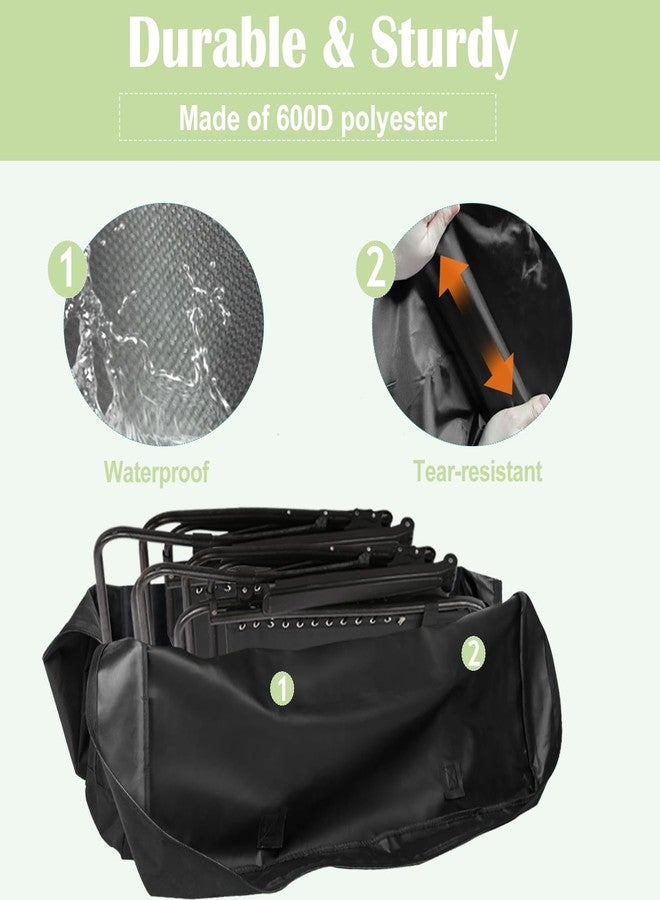 Luccov 4/6/ 8 Foot Folding Table Storage Bag, Waterproof Heavy Duty Large Carrying Bag for Folding Tables, Picnic/Camp Tables Cover with Durable Zipper & Shoulder Strap, 31" D X 37" W X4.5 H, Black - Image 3