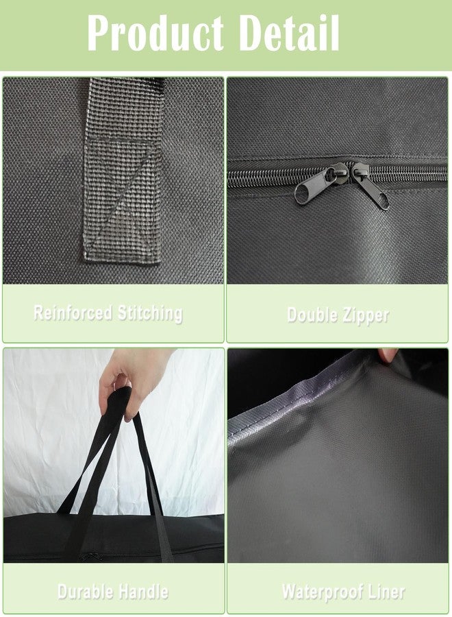 Luccov 4/6/ 8 Foot Folding Table Storage Bag, Waterproof Heavy Duty Large Carrying Bag for Folding Tables, Picnic/Camp Tables Cover with Durable Zipper & Shoulder Strap, 31" D X 37" W X4.5 H, Black - Image 4