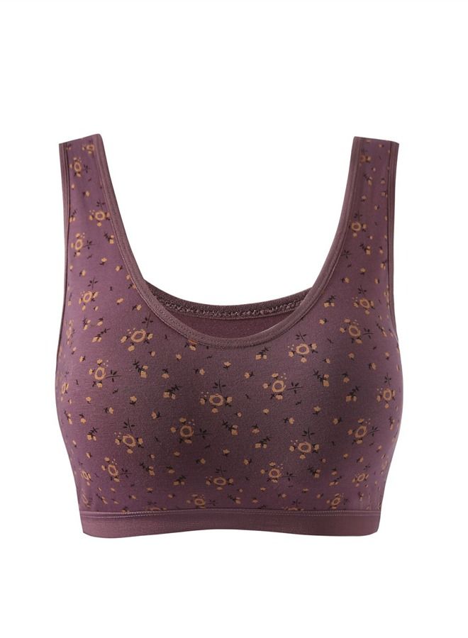 Loquat Women's Back Without Steel Ring Sports Bra Purple 