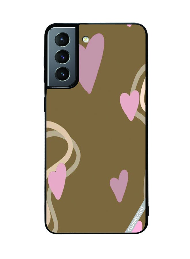 COVERSCART Protective Case Cover For Samsung Galaxy S21 FE 5G Heart Pattern Design Multicolour