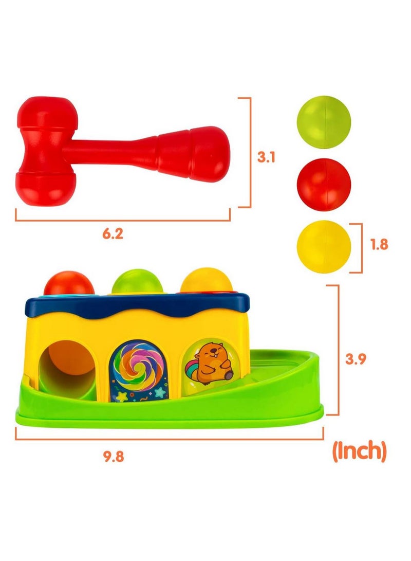 HUANGER Hammer and Ball Drop Games for Boys and Girls – Ball-Hitting Toys for Toddlers - Image 2