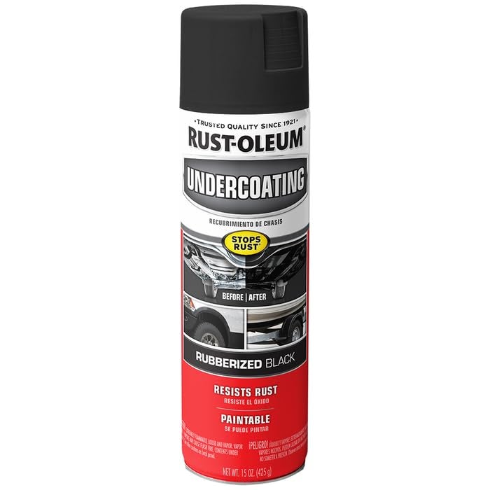 Rust-Oleum 248657-6PK Stops Rust Undercoating Spray, 15 oz, Rubberized Black, 6 Pack - Image 4