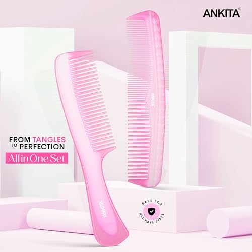 Ankita Hair Comb Set of 2|Hair Styling Comb For Grooming |Hair Comb For Men and Women|(2in1 Set) - Image 2