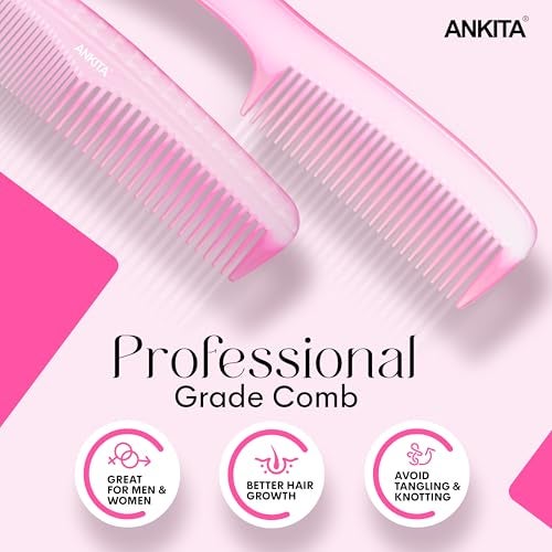 Ankita Hair Comb Set of 2|Hair Styling Comb For Grooming |Hair Comb For Men and Women|(2in1 Set) - Image 4