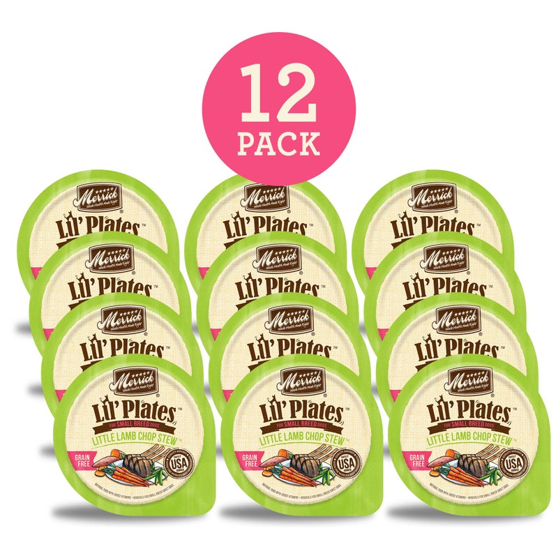 Merrick Lilâ€™ Plates Grain Free And Gluten Free Natural Wet Dog Food For Small Dogs, Soft Little Lamb Chop Stew - (Pack of 12) 3.5 oz. Tubs - Image 3