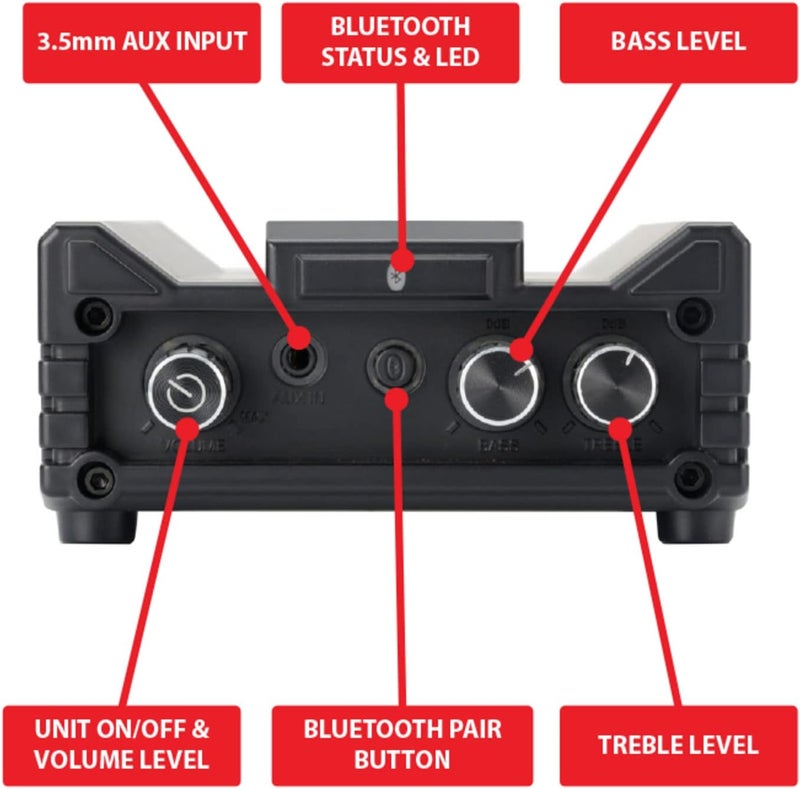 Dual Electronics DBTMA100 Black Micro 2 Channel Class-D Amplifier | 3.5 mm AUX Input | Stereo RCA Outputs | 100 Watts Peak Power | Up to 100ft of Wireless Bluetooth Range - Image 3