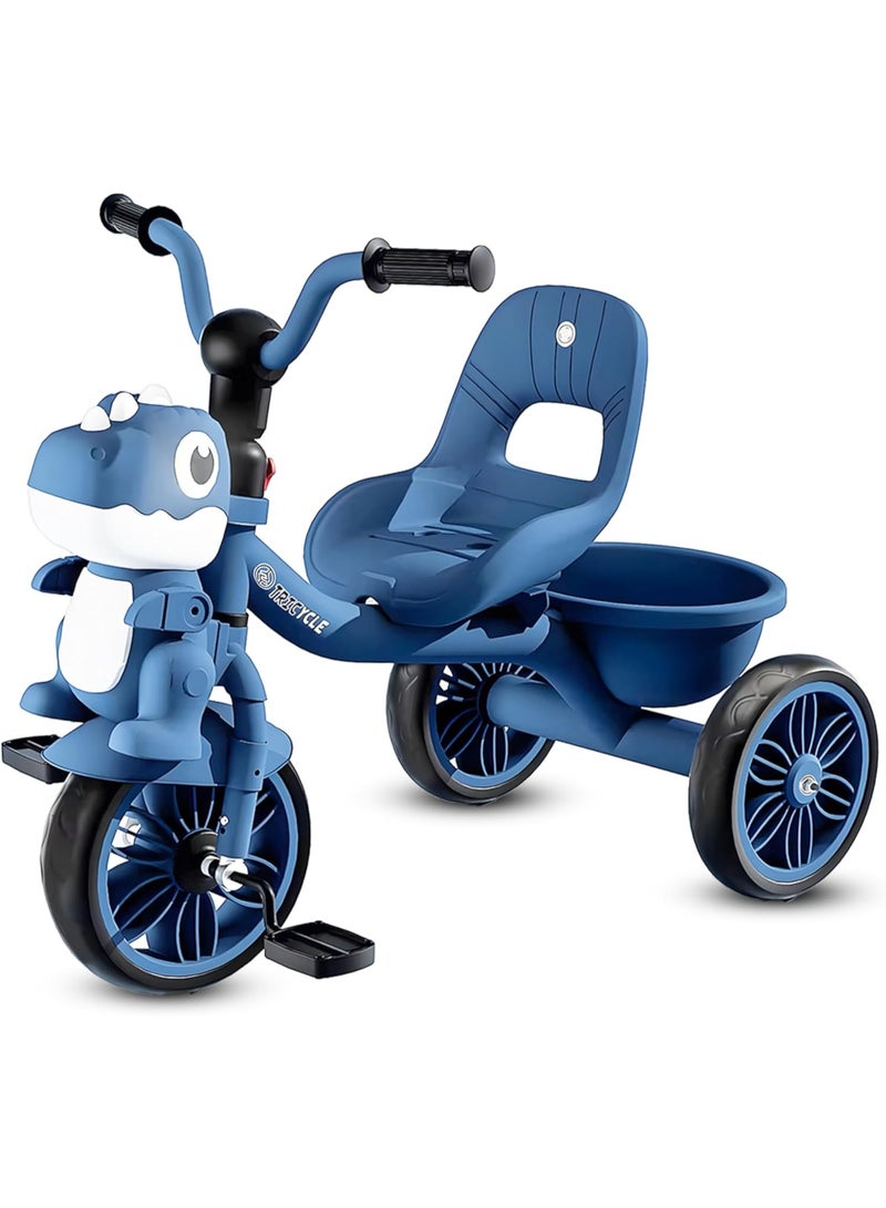 DubaiGallery Baby Tricycle for Kids, Smart Plug n Play Kids Cycle with Music, Light, High backrest & Rear Storage Baskets | Kids Tricycle | Baby Cycle for Kids 2 to 5 Years Boy Girl - Image 1