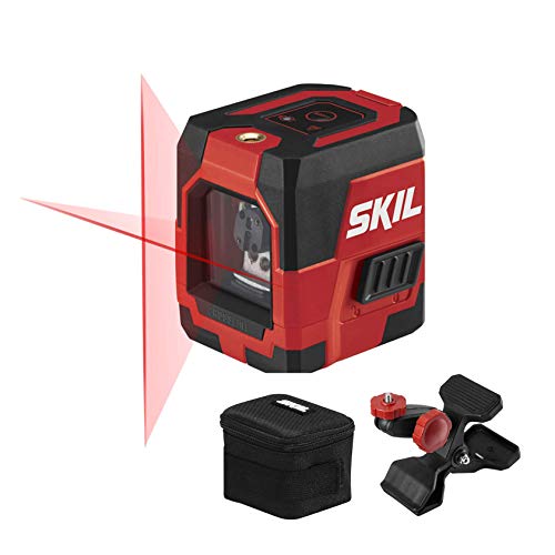 SKIL مستوى ليزر متقاطع ذاتي التسوية SKIL بطول 50 قدم باللون الأحمر مع خطوط أفقية ورأسية، بطارية ليثيوم قابلة لإعادة الشحن مع منفذ شحن USB، مشبك وحقيبة حمل متضمنة - LL932301 - Image 1