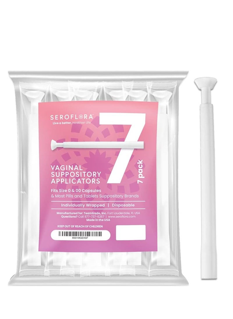 seroflora Boric Acid Suppositories Applicators for Women Individually Wrapped Pack of 7 
