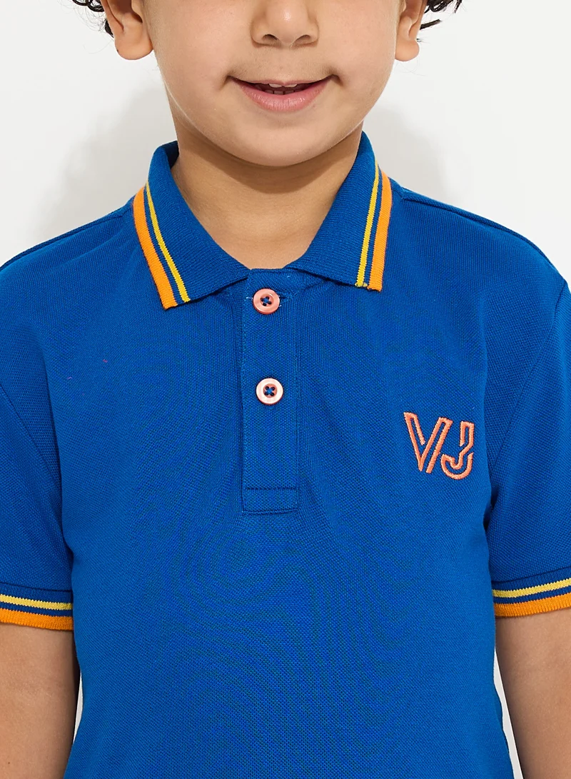 victor and jane Boys Polo T-Shirts (2-8 Years): Royal Blue colour, (100% Cotton)