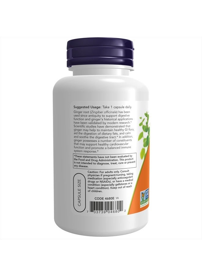 now Supplements, Ginger Root (Zingiber officinale) 550 mg, Digestive Support*, 100 Veg Capsules - Image 3