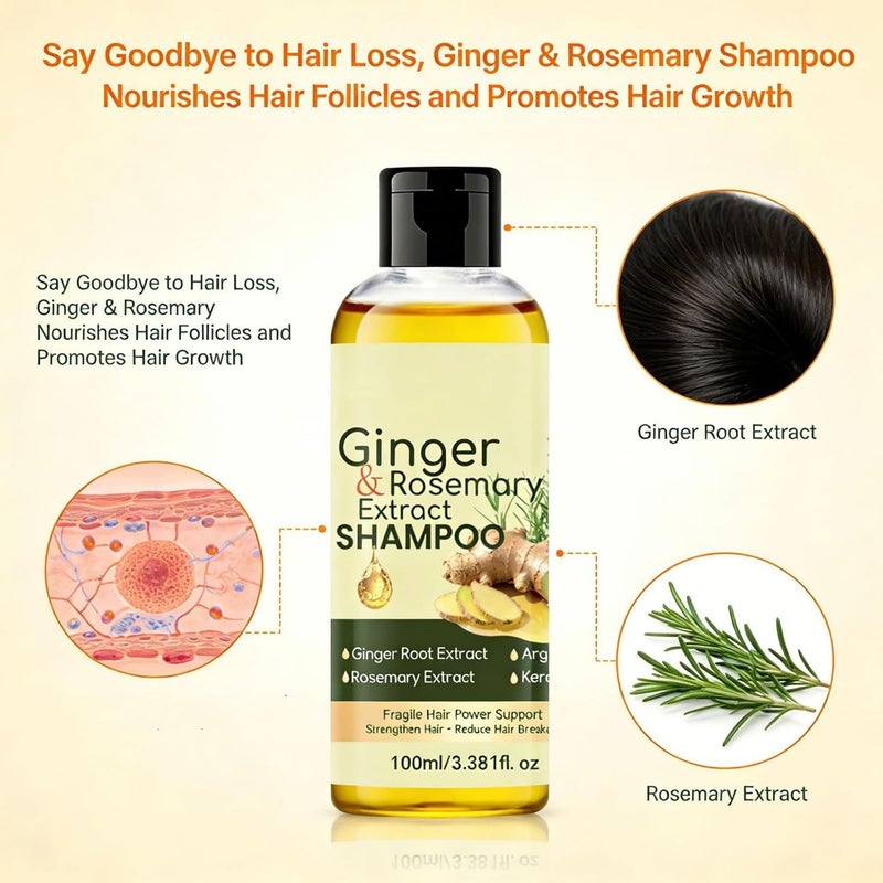 Stain resistant Ginger & Rosemary Extract Shampoo, Travel Size Deep Cleansing Oil Control , Strengthens Hair with Ginger Root, Keratin & Argan Oil, Moisturize & Boost Shine, Create Smooth Hair for Women 3.38oz Easy store & transit build Stain resistant New residential zone delivery Market demand focused build Varied size selections Local trackable shipment Light & sturdy Easy daily handling design Low wear optimized design Multi-use upgraded craftsmanship Cross product compatible Coast & inland available Temp resistant Stable local goods source Widely used design Universal design Working day delivery service Spec upgraded improved quality Small apartment fit Nationwide delivery Balanced weight Foldable Budget friendly premium quality Condition adaptive build - Image 4
