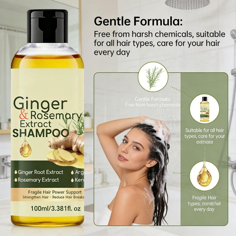 Stain resistant Ginger & Rosemary Extract Shampoo, Travel Size Deep Cleansing Oil Control , Strengthens Hair with Ginger Root, Keratin & Argan Oil, Moisturize & Boost Shine, Create Smooth Hair for Women 3.38oz Easy store & transit build Stain resistant New residential zone delivery Market demand focused build Varied size selections Local trackable shipment Light & sturdy Easy daily handling design Low wear optimized design Multi-use upgraded craftsmanship Cross product compatible Coast & inland available Temp resistant Stable local goods source Widely used design Universal design Working day delivery service Spec upgraded improved quality Small apartment fit Nationwide delivery Balanced weight Foldable Budget friendly premium quality Condition adaptive build - Image 5