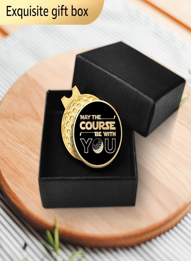 GEYGIE May The Course Be with You Black Gold Golf Ball Marker with Magnetic Hat Clip, Funny Golf Gifts and Accessories for Men Women, Birthday for Golf Fan, Golf Novelty Gift - Image 4