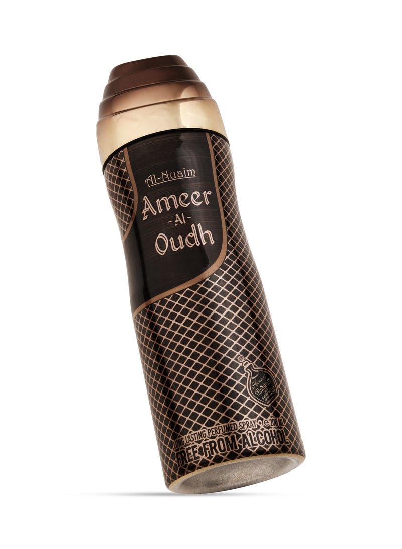 Al Nuaim Ameer Al Oudh Unisex Deodorant - 200ml | Alcohol Free Deo | Body Spray | Long Lasting Perfumed Spray - Image 2