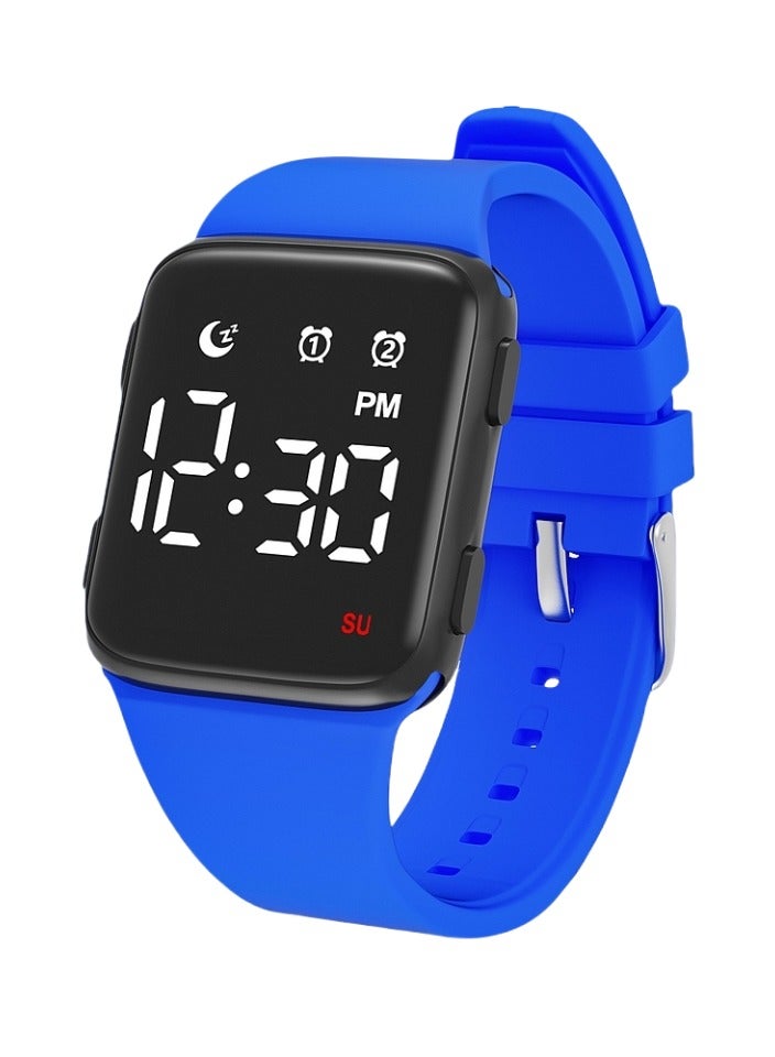 Kids Watches for Girls Boys, Digital Sport Watch with Step Counter Pedometer Vibration Alarm Clock, No App Waterproof Kids Watch Boys Girls Teens Students Ages 5-16, Blue - Image 1
