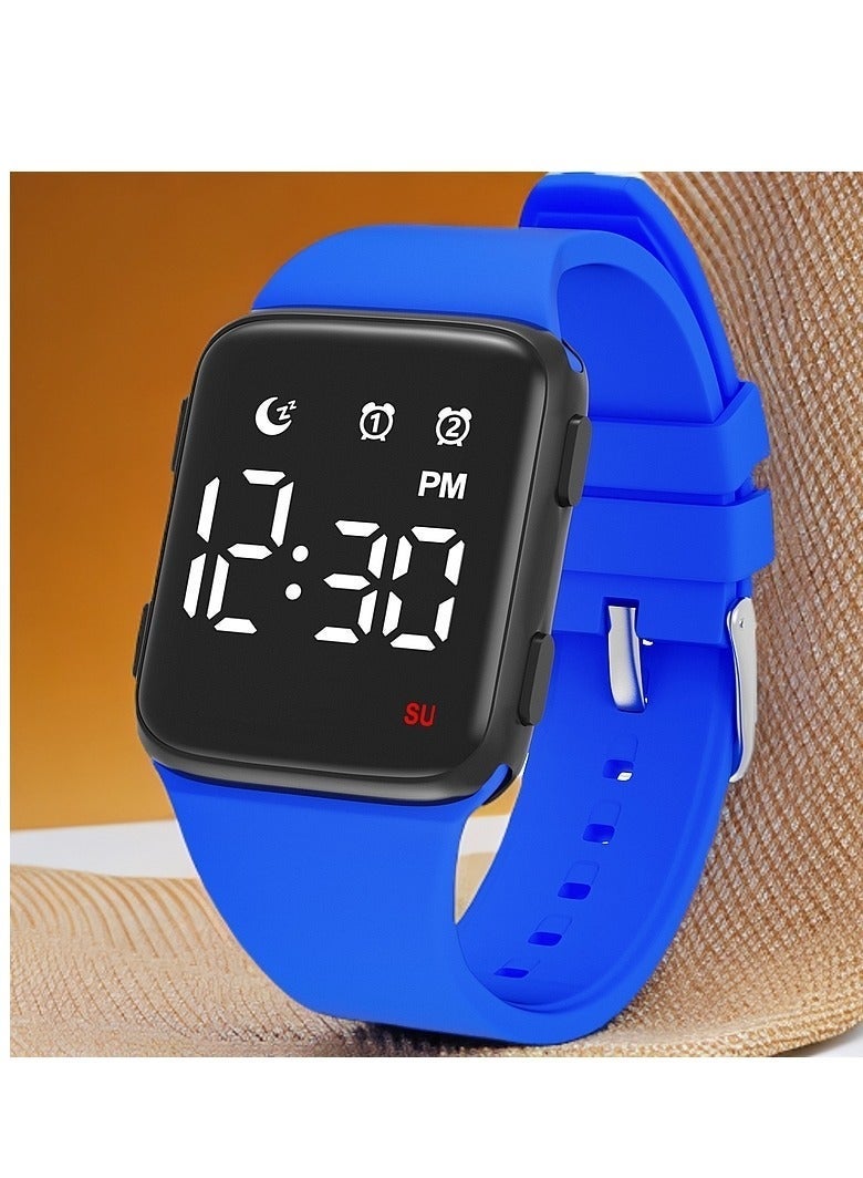 Kids Watches for Girls Boys, Digital Sport Watch with Step Counter Pedometer Vibration Alarm Clock, No App Waterproof Kids Watch Boys Girls Teens Students Ages 5-16, Blue - Image 3