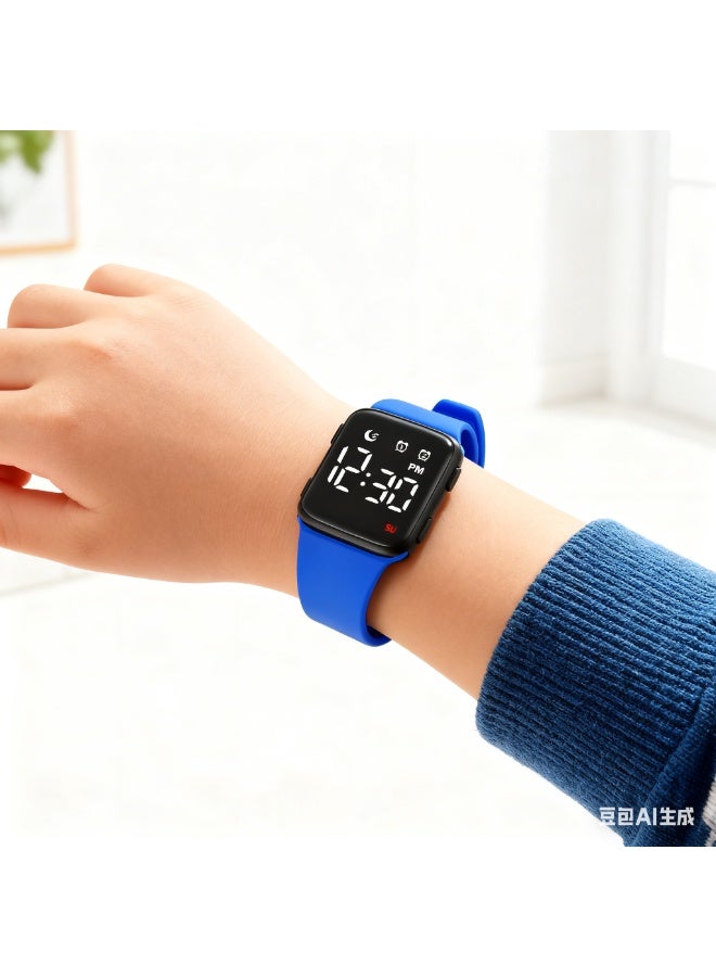 Kids Watches for Girls Boys, Digital Sport Watch with Step Counter Pedometer Vibration Alarm Clock, No App Waterproof Kids Watch Boys Girls Teens Students Ages 5-16, Blue - Image 5