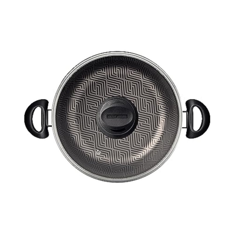 Paris Texture 26cm 3.6L Black Aluminum Skillet with Interior and Exterior Starflon Max PFOA Free Nonstick Coating - Image 3