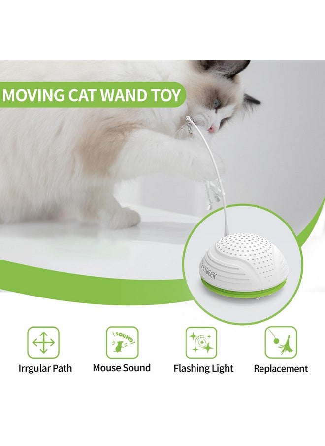 PETGEEK Automatic Cat Toy, Interactive Cat Toy with Mouse Sound Squeaky, Kitty Toys for Cat Small, Feather Cat Toys for Indoor Cats, Best Gift for Birthday, Thanksgiving, Christmas, New Year
