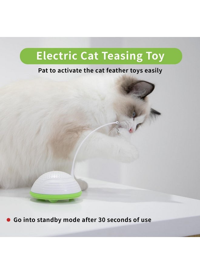 PETGEEK Automatic Cat Toy, Interactive Cat Toy with Mouse Sound Squeaky, Kitty Toys for Cat Small, Feather Cat Toys for Indoor Cats, Best Gift for Birthday, Thanksgiving, Christmas, New Year