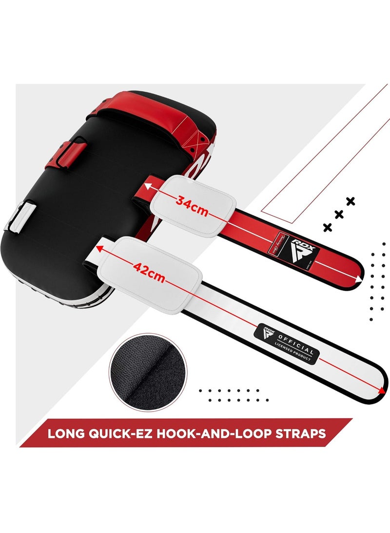 RDX Muay Thai Pad for Training - Curved Kickboxing Strike Shield for MMA, Karate, Taekwondo, and More |Red/Black (APR-T1R) - Image 3