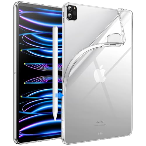 JETech Case for iPad Pro 11Inch 202220212020 Model 4th3rd2nd Generation Soft TPU Transparent Slim Shockproof Tablet Cover Support Pencil 2nd Charging Clear - Image 1