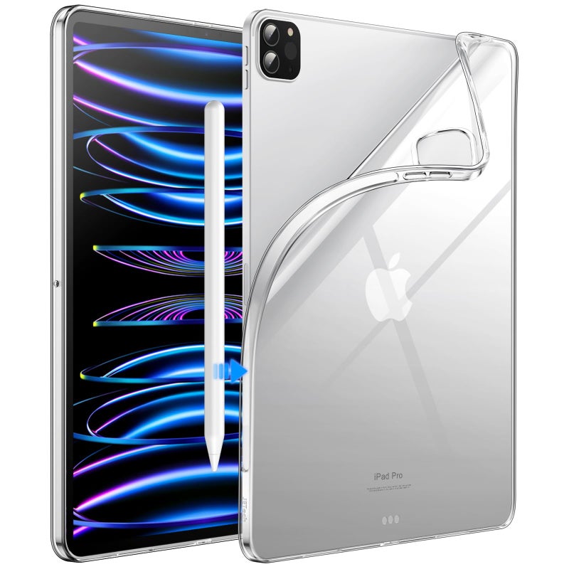 JETech Case for iPad Pro 11Inch 202220212020 Model 4th3rd2nd Generation Soft TPU Transparent Slim Shockproof Tablet Cover Support Pencil 2nd Charging Clear - Image 2