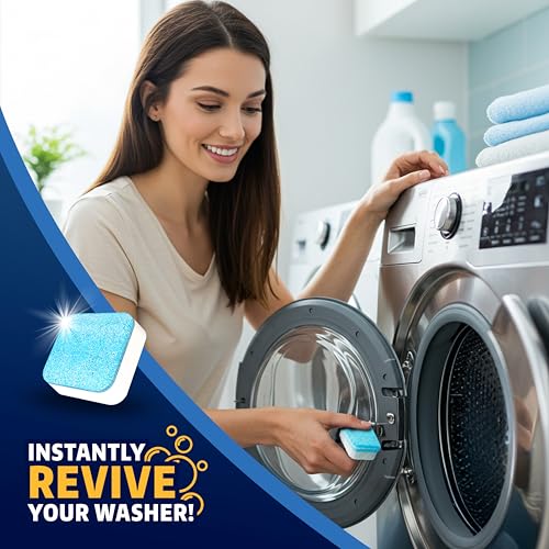 Bright Choice Washing Machine Cleaner Tablets 24 Pack Deep Cleaning Tablets for Front Top Load Works With HE Washers Removes Residue Odor Pet Hair 12 Month Supply of Washer Cleaner Descalers Septic Safe - Image 3
