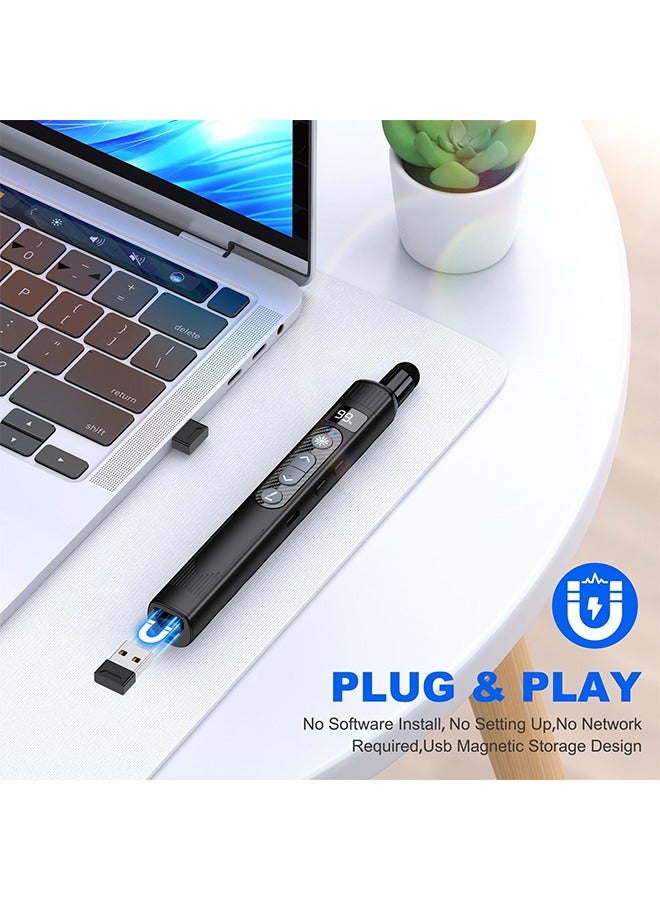 كوانتوم ناقر عرض تقديمي مزود بقلم طابعة ليزر، ومؤشر إضاءة عن بعد لمقدم قابل لإعادة الشحن مزود بقلم شاشة لمس وشاشة رقمية، ومؤشر قابل للسحب وقلم للاستخدام في الفصول الدراسية والمكاتب - Image 3